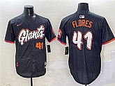 Men's San Francisco Giants #41 Wilmer Flores Anthracite 2025 City Connect Limited Stitched Jersey,baseball caps,new era cap wholesale,wholesale hats